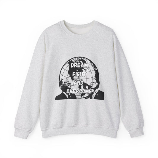 Inspiration Crewneck Sweatshirt - "Dream, Fight, Overcome" - Unisex Heavy Blend