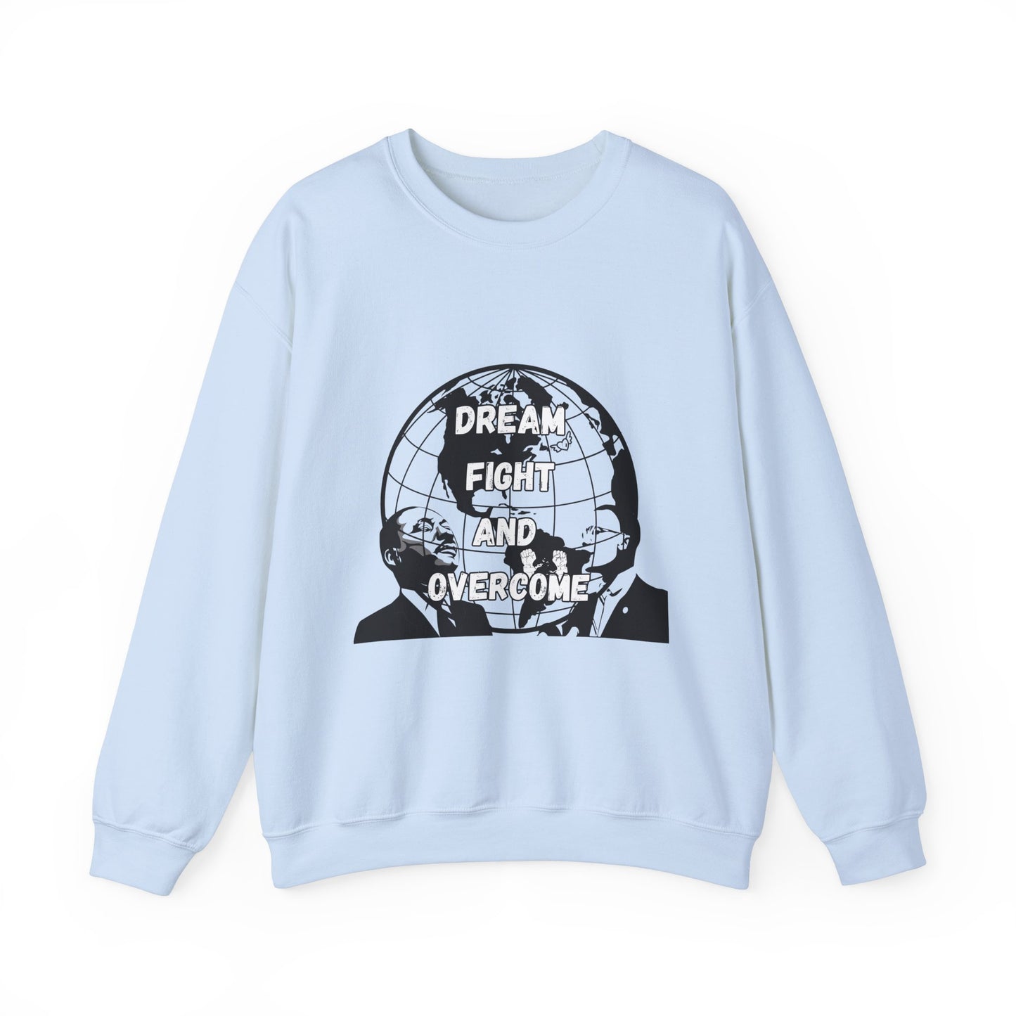 Inspiration Crewneck Sweatshirt - "Dream, Fight, Overcome" - Unisex Heavy Blend