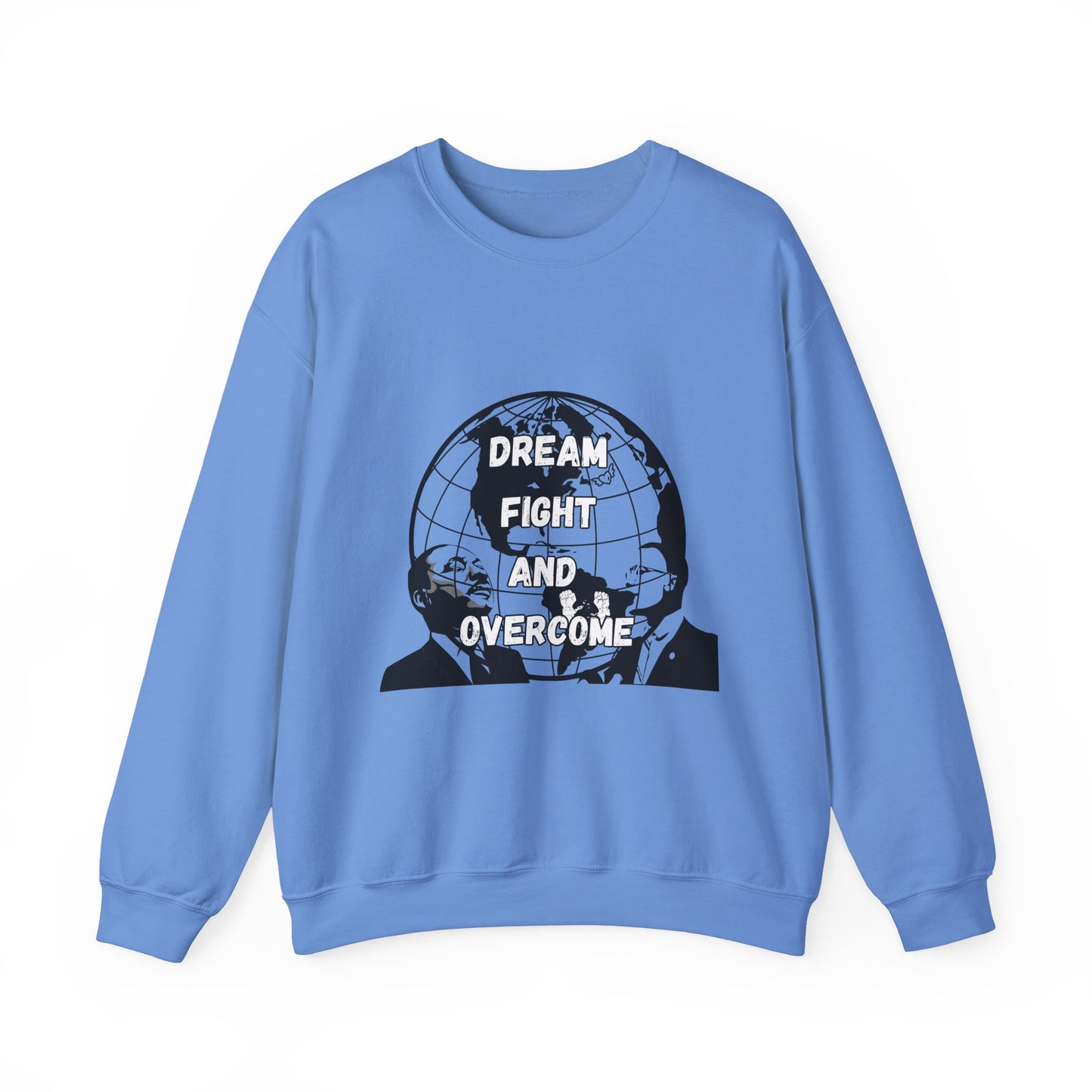 Inspiration Crewneck Sweatshirt - "Dream, Fight, Overcome" - Unisex Heavy Blend