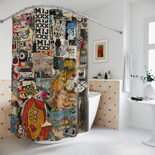 A Bushwick Door Shower Curtain - Vibrant Art for Trendy Bathrooms