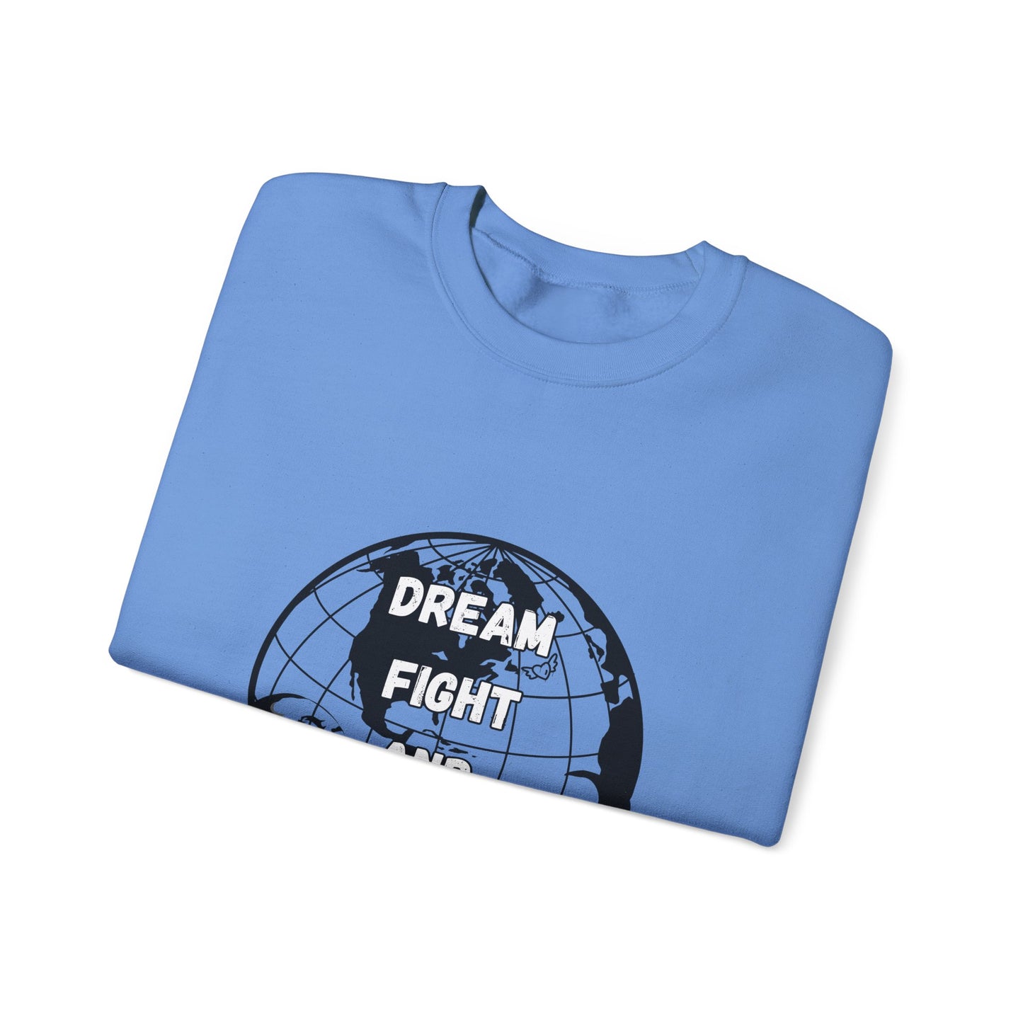 Inspiration Crewneck Sweatshirt - "Dream, Fight, Overcome" - Unisex Heavy Blend