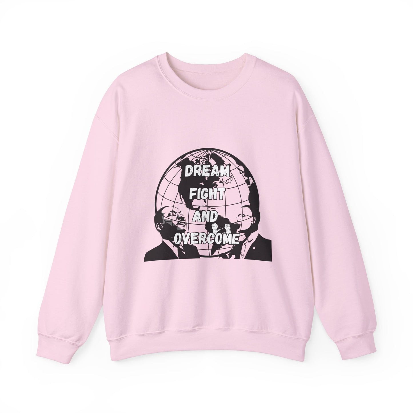 Inspiration Crewneck Sweatshirt - "Dream, Fight, Overcome" - Unisex Heavy Blend